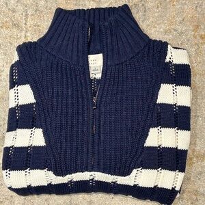 a new day striped half zip